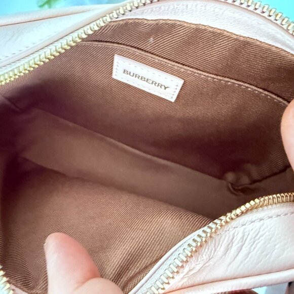 Burberry Small Camera Bag, Pale Cameo, House check leather and fabric, 80850771 - Picture 13 of 16